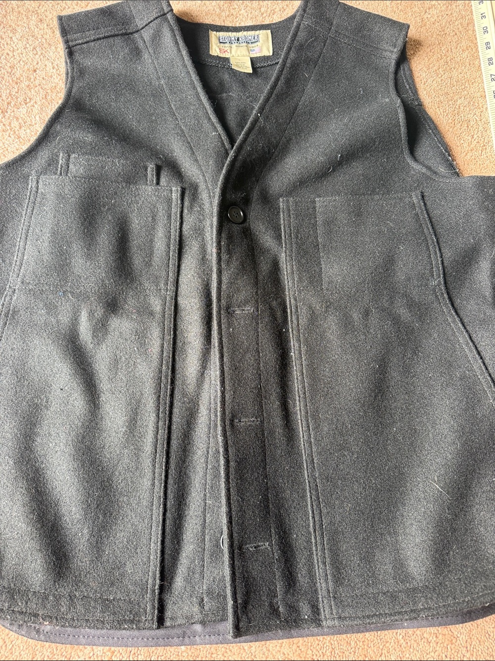 Stormy Kromer made in USA Wool vest men’s button up